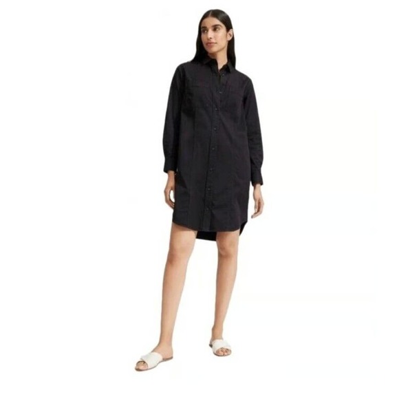 Everlane The Modern Utility Shirtdress Cotton Twill Button Front Long Sleeve 0 - Picture 7 of 7